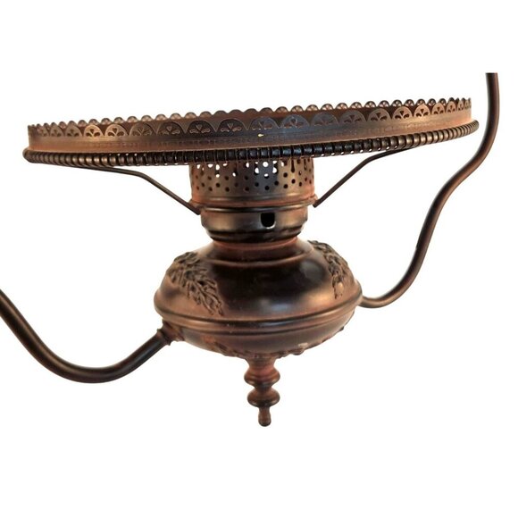 Hanging Lamp Frame With Ornate Detailing & Chain Fixture DIY Lighting Parts Or B - Picture 14 of 14